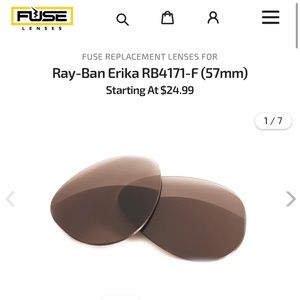 FUSE Lenses NWOT Fuse Pro Brown Polarized Lenses for RayBan Erika Sunglasses